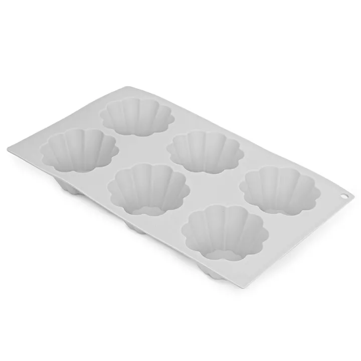 Silicone mold for 6 brioche buns