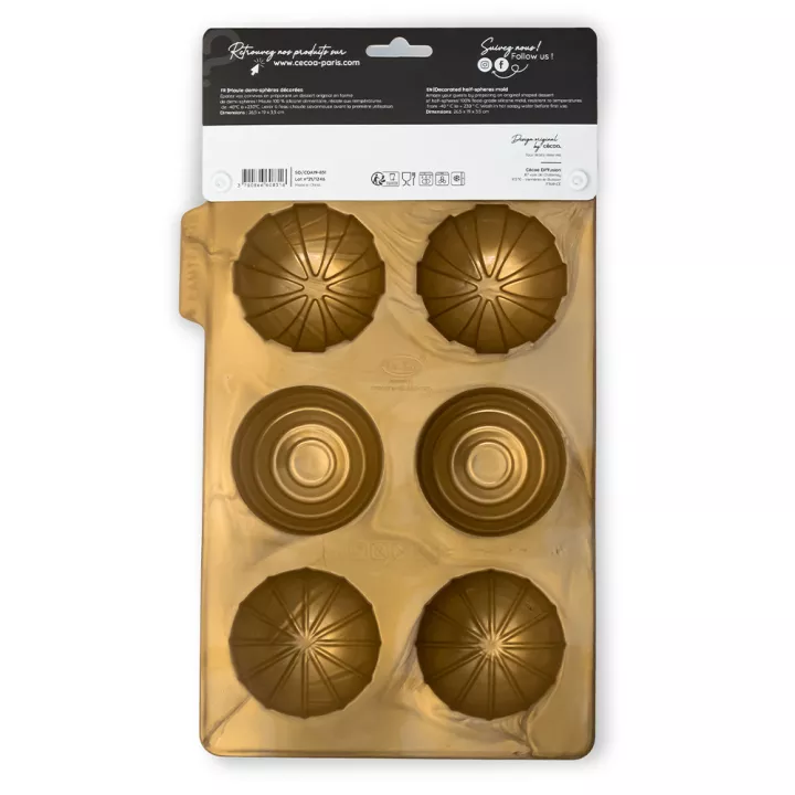 Molde de silicona de media esfera