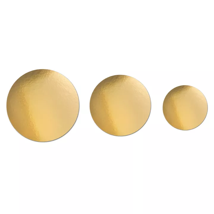 Fond rond or éà cm