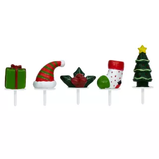 5 décorations de bûche Noël traditionel