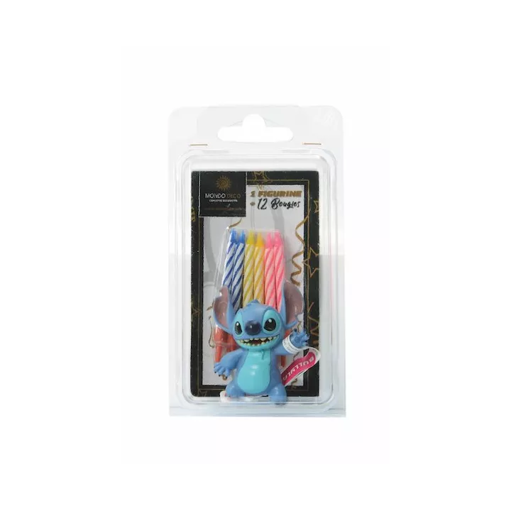 Statuetta di Stitch + 12 candele