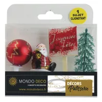 Decorações de bolo de Natal piscantes