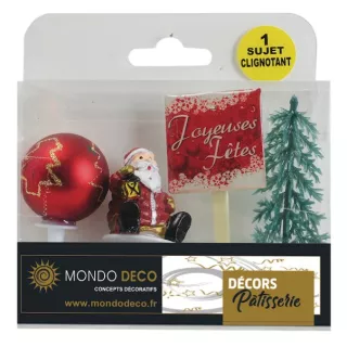 Déco de gâteaux Noël clignotante