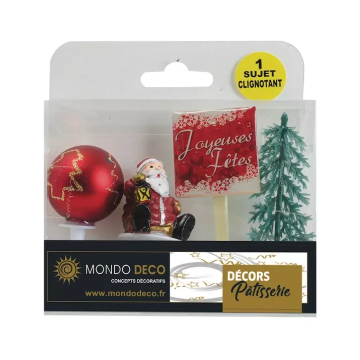 Déco de gâteaux Noël clignotante