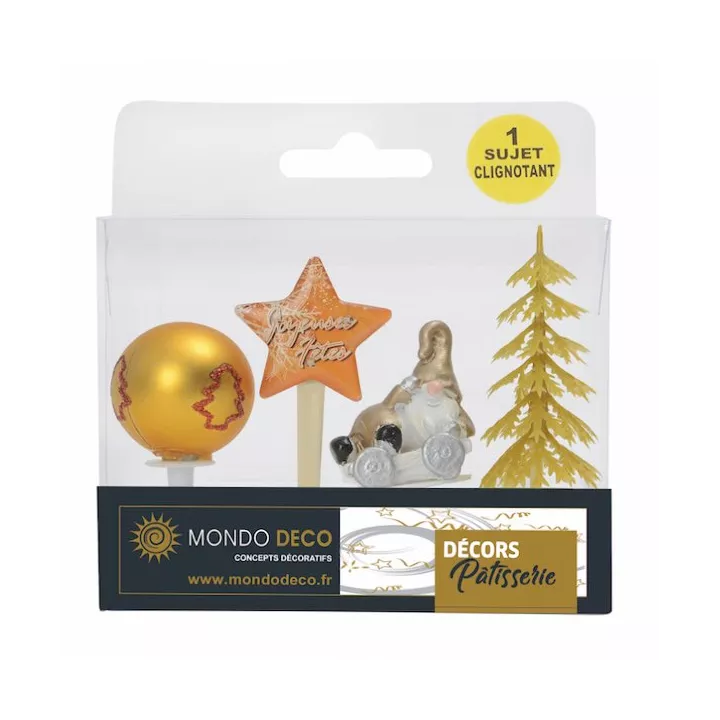 Déco de gâteaux Noël clignotante