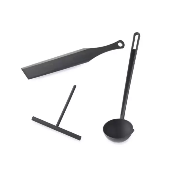 Ensemble à crêpes louchette, spatule, râteau à crêpes