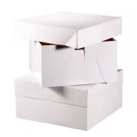 25 caixas, 25 x 25 x 20 cm, para bolos de casamento.
