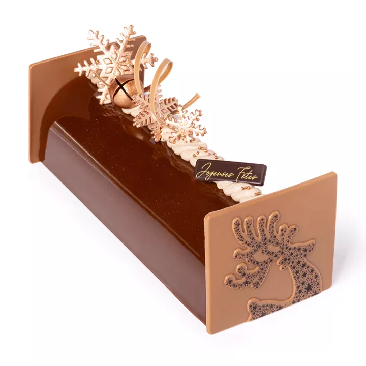 Reindeer and Star Relief Log End Caps