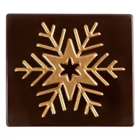 2 Tampas de Extremidade para Tronco de Natal em Chocolate Amargo em Formato de Estrela - Paticréa