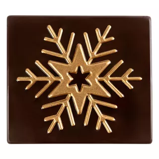 2 Embouts de bûche Étoile chocolat noir - PATICREA