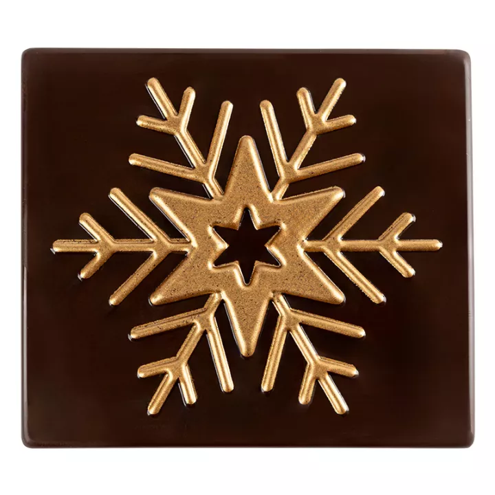 2 Embouts de bûche Étoile chocolat noir - PATICREA