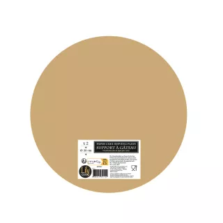 Fond rond 30 cm en carton doré x 2