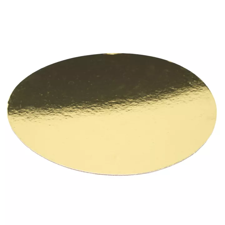 Fond rond 30 cm en carton doré x 2