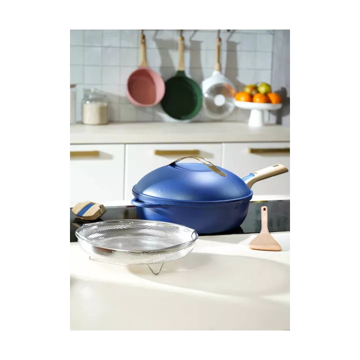 La fabuleuse poêle à tout faire 8 en 1 SAPHIR / BLEU 28 cm