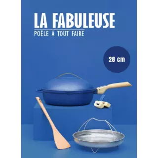 La fabuleuse poêle à tout faire 8 en 1 SAPHIR / BLEU 28 cm