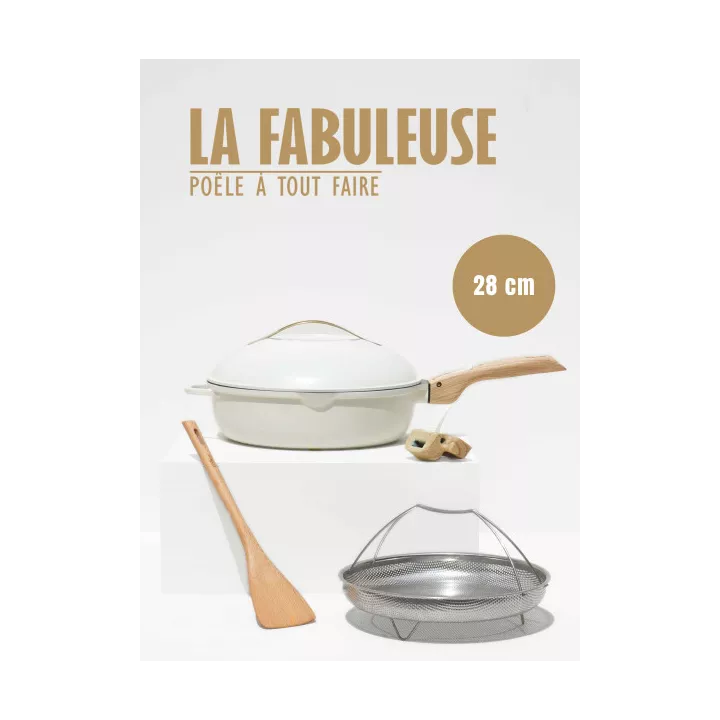 La fabuleuse poêle à tout faire 8 en 1 MERINGUE / CREME 28 cm