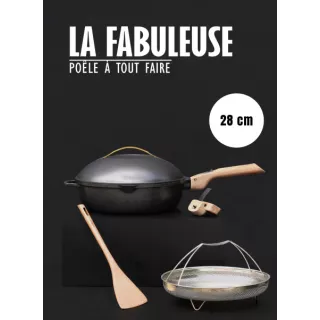 La fabuleuse poêle à tout faire 8 en 1 METEORE / NOIR 28 cm