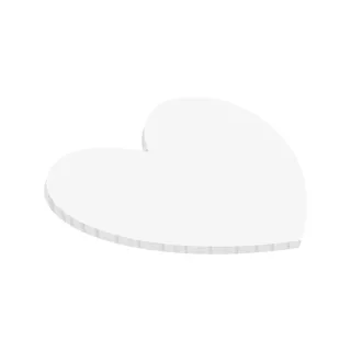 Cake Card coeur blanc 25 cm