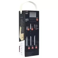 Bloque de 11 cuchillos y tijeras de cocina