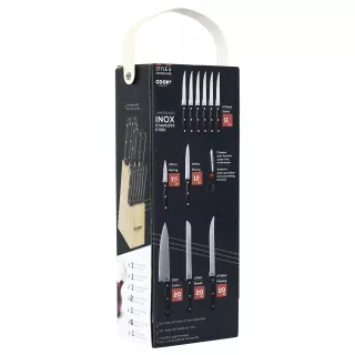 Bloc 11 couteaux et ciseaux de cuisine