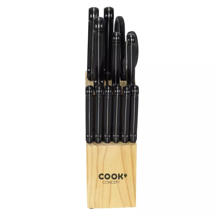 Bloc 11 couteaux et ciseaux de cuisine