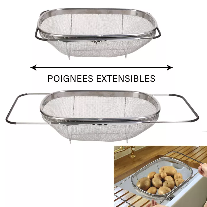 Colander with extendable handles