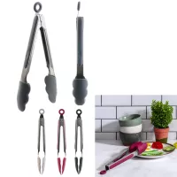 Silicone kitchen tongs