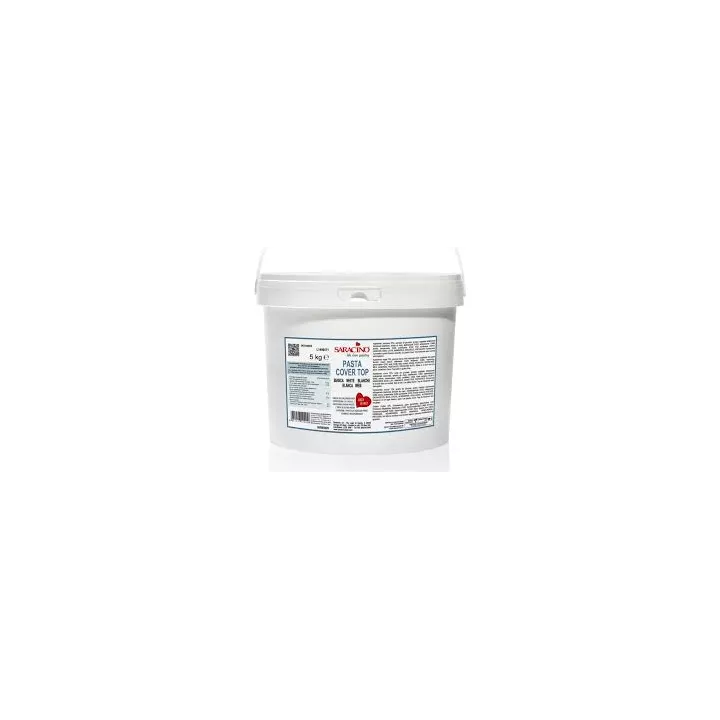 Pâte à sucre Pasta Cover Saracino 5 kg Blanche