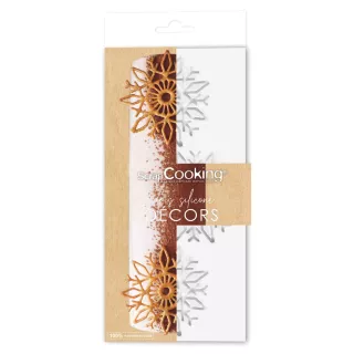 Tapete de silicone ScrapCooking em formato de floco de neve para decorações de Natal