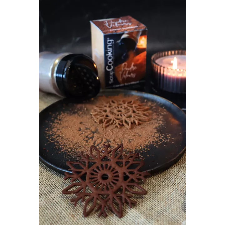 Tapete de silicone ScrapCooking em formato de floco de neve para decorações de Natal