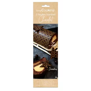 Folhas de transferência ScrapCooking Couture (2 unidades) para elegantes troncos de Natal