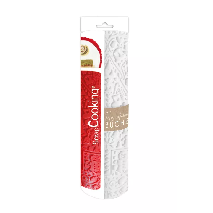 Tapete de silicone 3D Doce Natal ScrapCooking ® Tronco de Natal