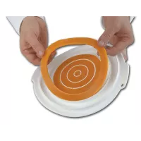 Molde profissional Silikomart com inserção redonda de silicone de dupla face