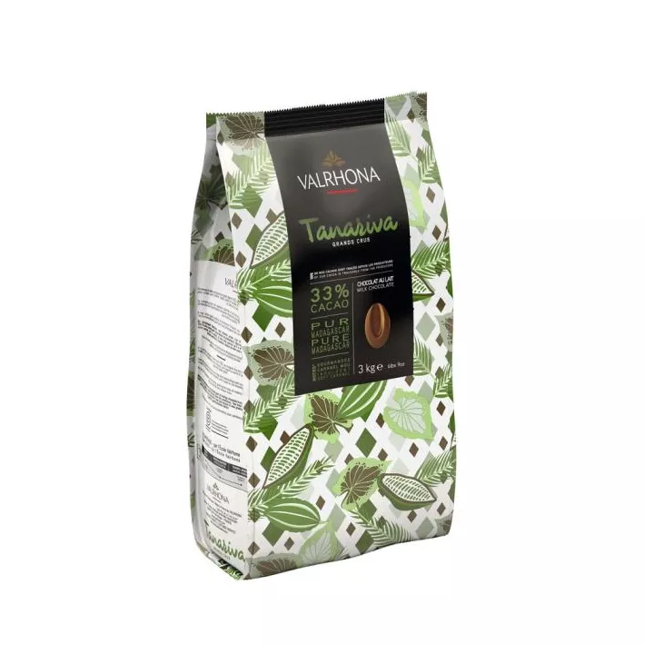 Tanariva 33% - Fèves chocolat Lait Valrhona 3kg @