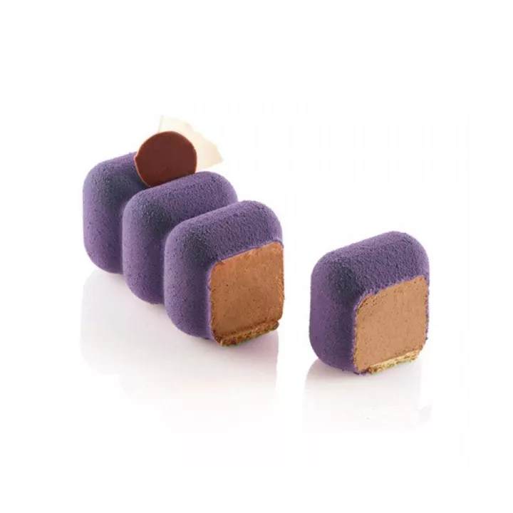Moule silicone chenille carré Flex Galaxy x4 - Silikomart