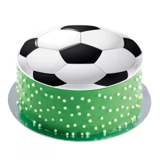 Lámina de oblea, balón de fútbol de azúcar, 15,5 cm