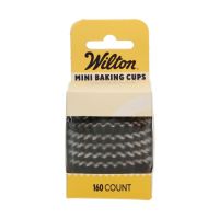 160 mini bandejas de metal preto Wilton