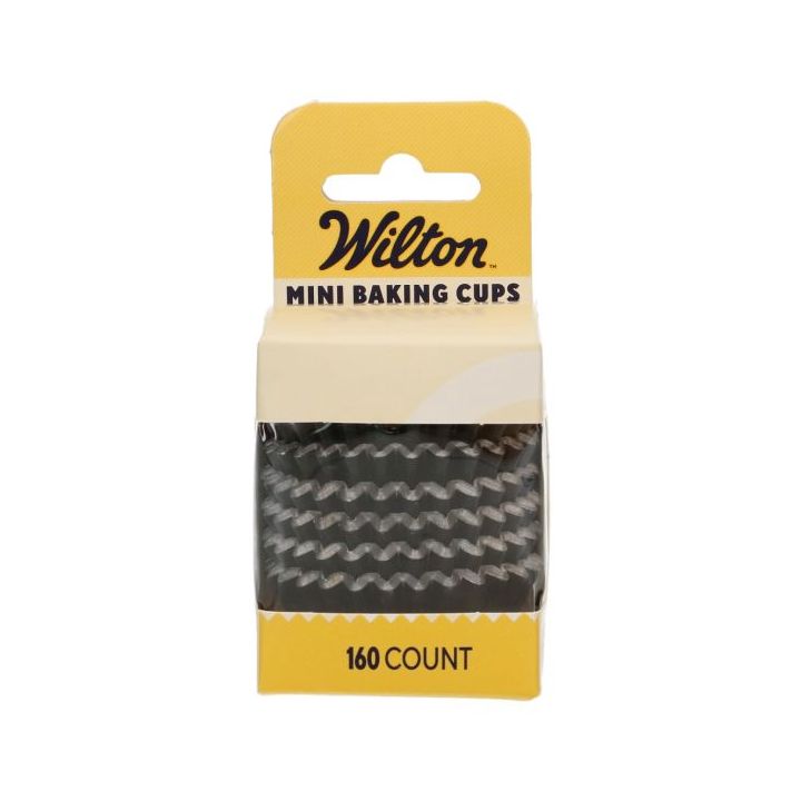 160 mini caissettes noires Wilton