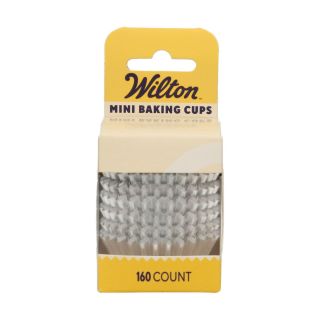 160 mini caissettes métalliques argent Wilton