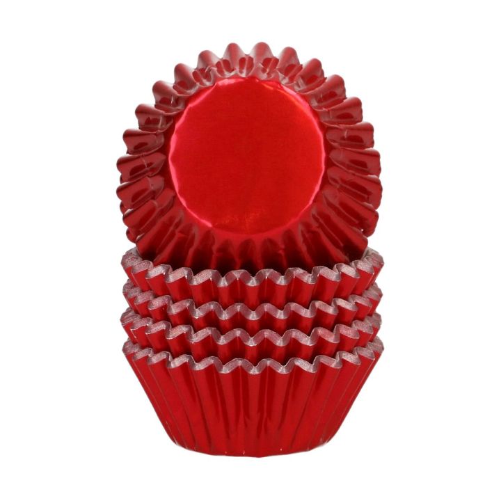 160 kleine rote Wilton -Metallkisten