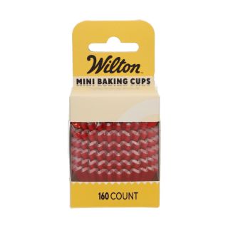 160 mini caissettes metalliques rouge Wilton