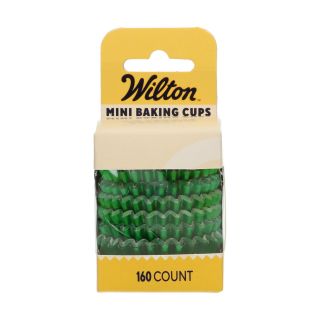 160 mini caissettes metalliques vert Wilton