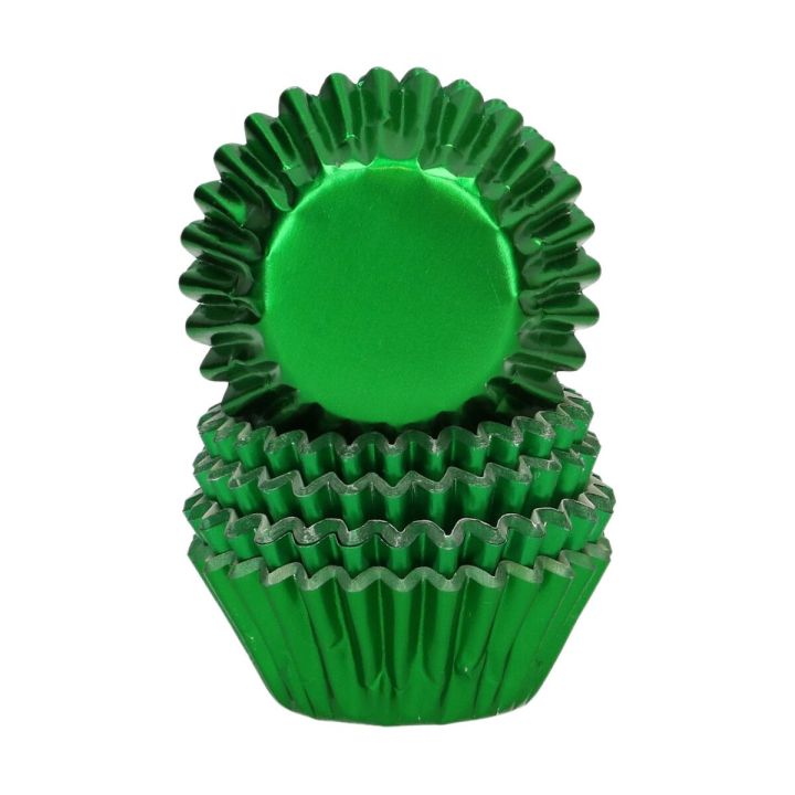 160 mini caissettes metalliques vert Wilton