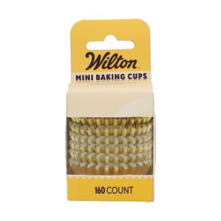 160 mini caissettes metalliques dorées Wilton