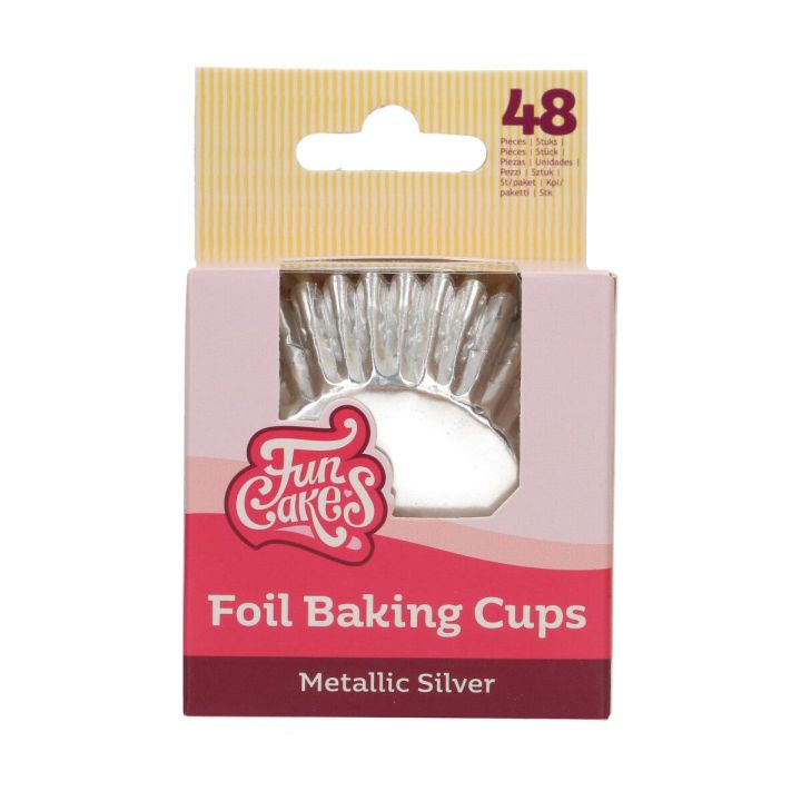 48 Caissettes à Cupcakes metal argent