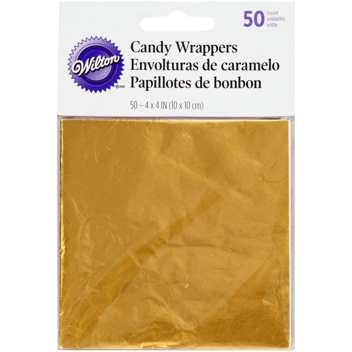 50 Wilton Gold Bonbonpapiere