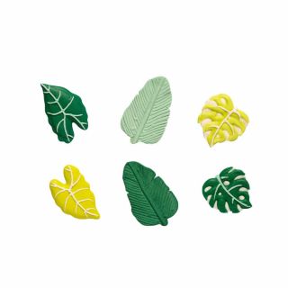 6 feuilles tropicales en sucre