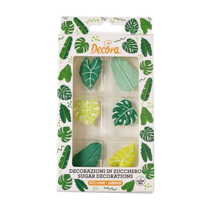6 foglie di zucchero tropicali