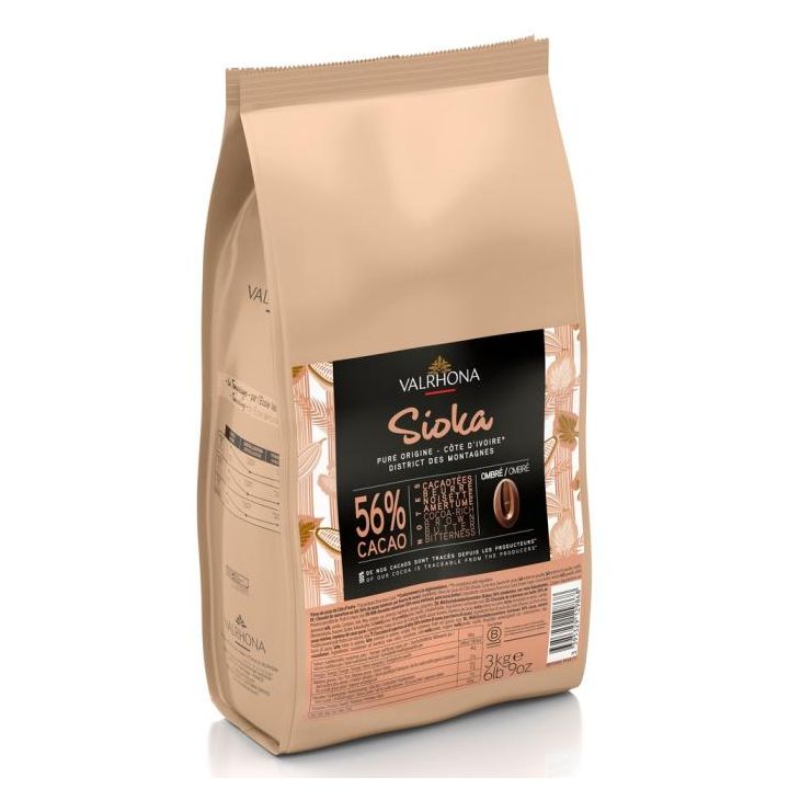 Sioka 56 % – Valrhona Milchschokoladenbohnen 3 kg