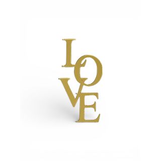 Tortenfrontplakette, goldene Liebe